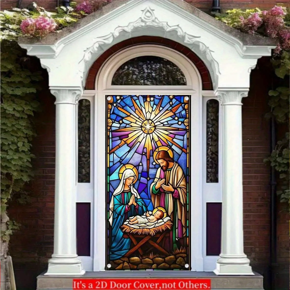 علم باب ثنائي الأبعاد، علم باب بوليمر واحد لحفلة الميلاد مع تصميم مشهد عيد الميلاد #3