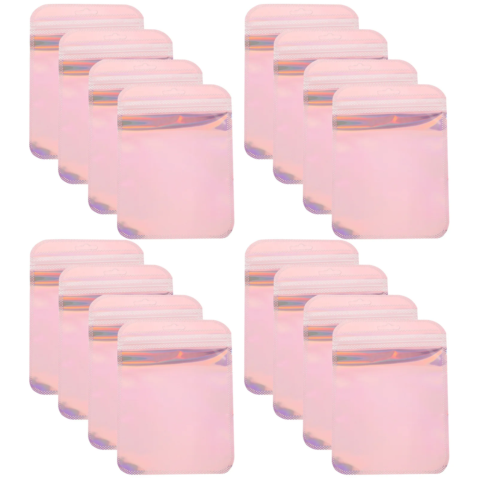 

50Pcs Shiny Jewelry Packaging Bags Resealable Proof for Necklace Ring Earring Storage Tiny Favors Pouch