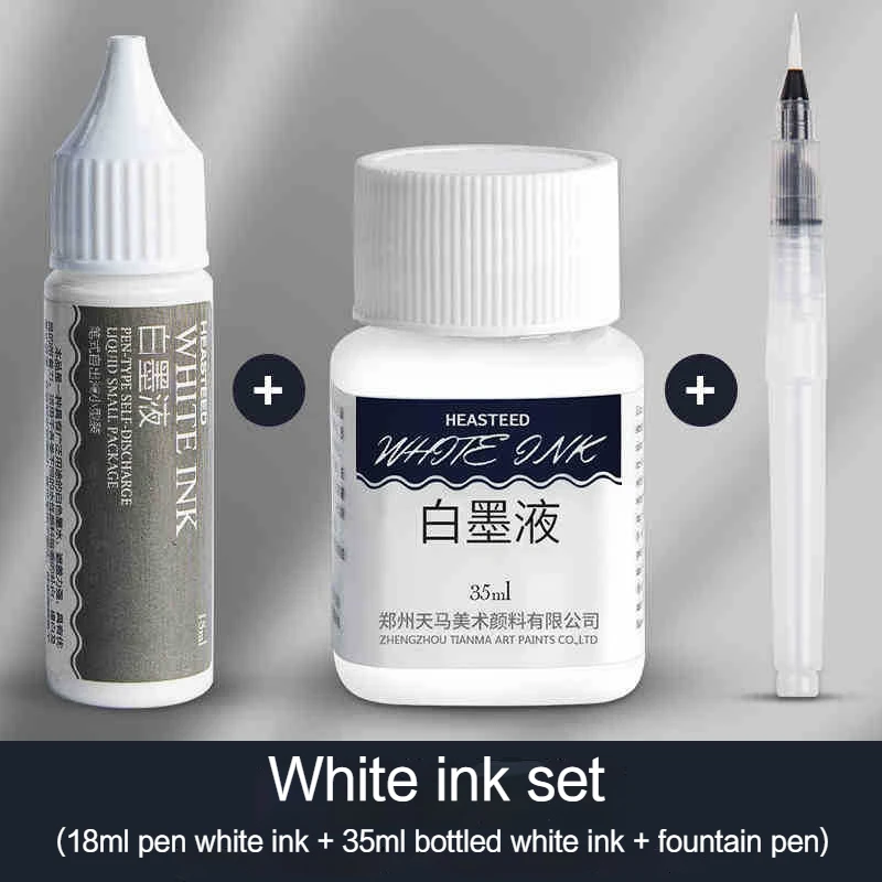 Watercolor White Ink Pigment Highlighting Ink Quick Drying Drawing Starry Night Comic Outlining Whiteout Large Capacity 35ml