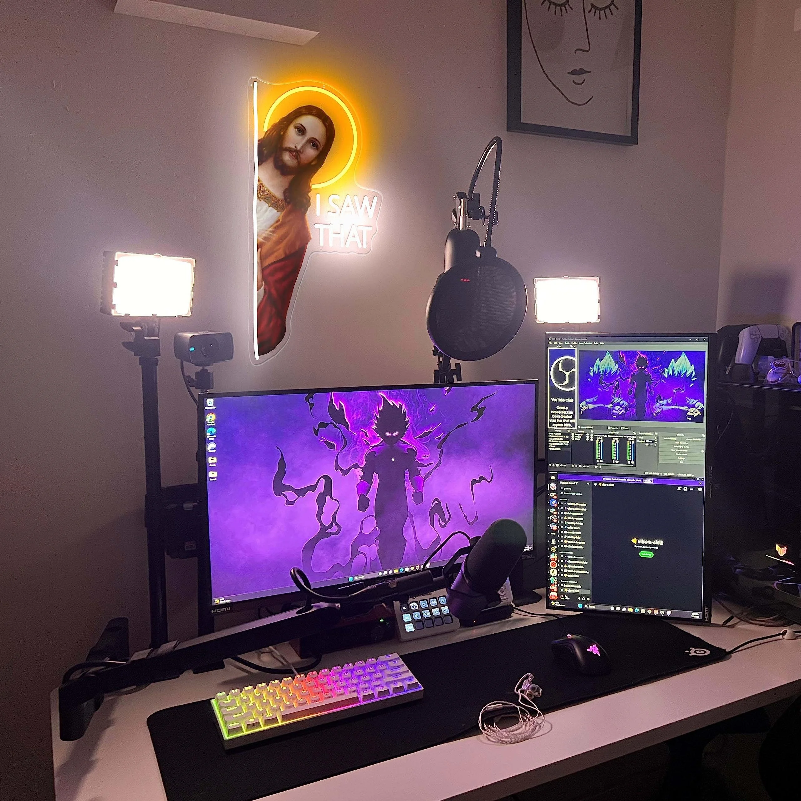 I Saw That Neon Sign God Neon Wall Decoration with Adjustable Brightness LED Light Room Living Room Decor Fun Gift for Friends