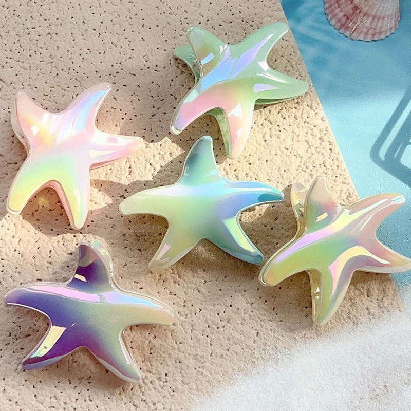 

1 Pcs Ladies' Hair Claws Starfish Gradient Color Simple Fashionable Versatile Hair Grabs Exquisite High-quality Hair Accessories