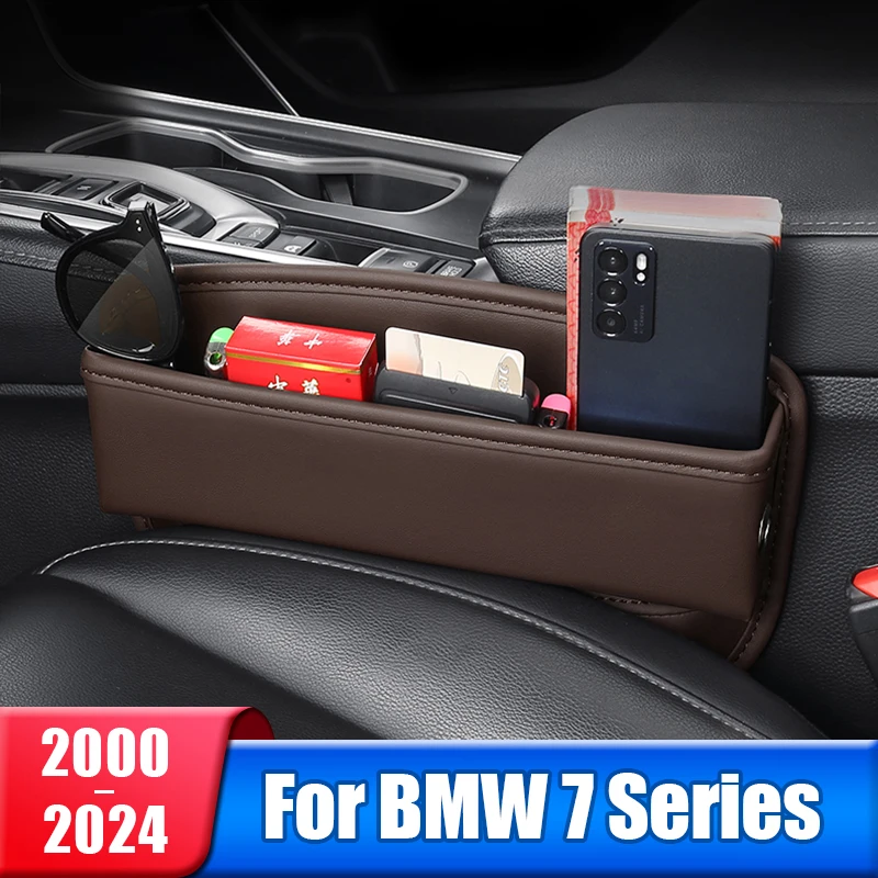 Car Seat Crevice Storage Box Pocket For BMW 7 Series E38 E65 E66 E67 F01 F02 F03 F04 G11 G12 730Li 740Li 750Li 760Li Accessories