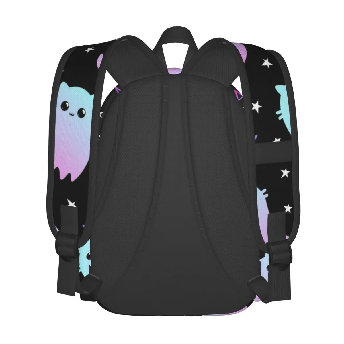 Cute Cat And Stars Print Halloween Large Capacity Student Backpack Casual Fashion School Bag Travel Backpack Laptop Backpack