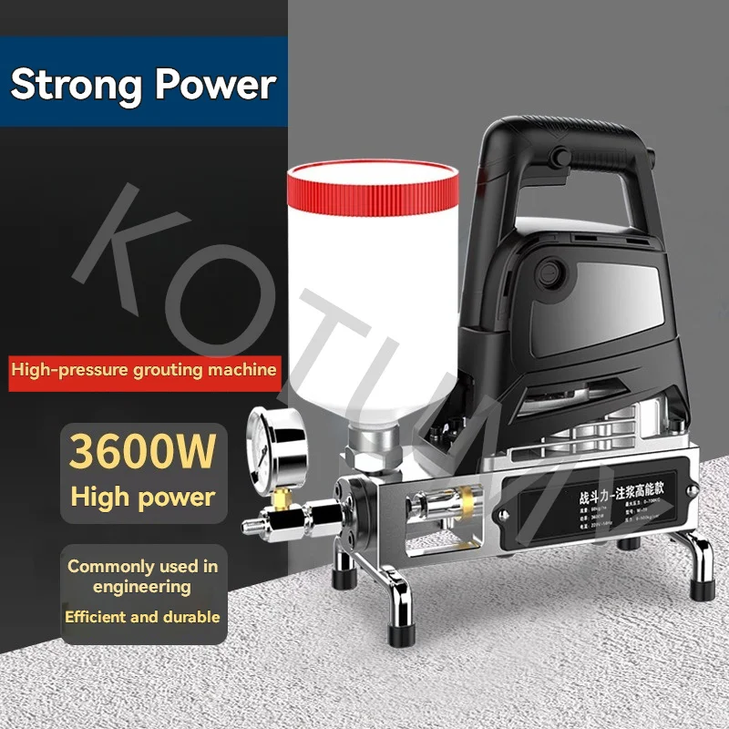 3600W High Pressure Epoxy Grouting Machine Waterproof Grouting Machine Epoxy/Polyurethane Foam Grouting Liquid Leakage Tools