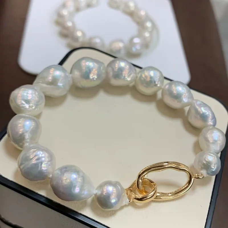 

SGARIT Aurora Baroque Pearl Bracelet Real Silver Bracelets 925 Silver Jewelry Natural Pearls for Women Luxury Gift