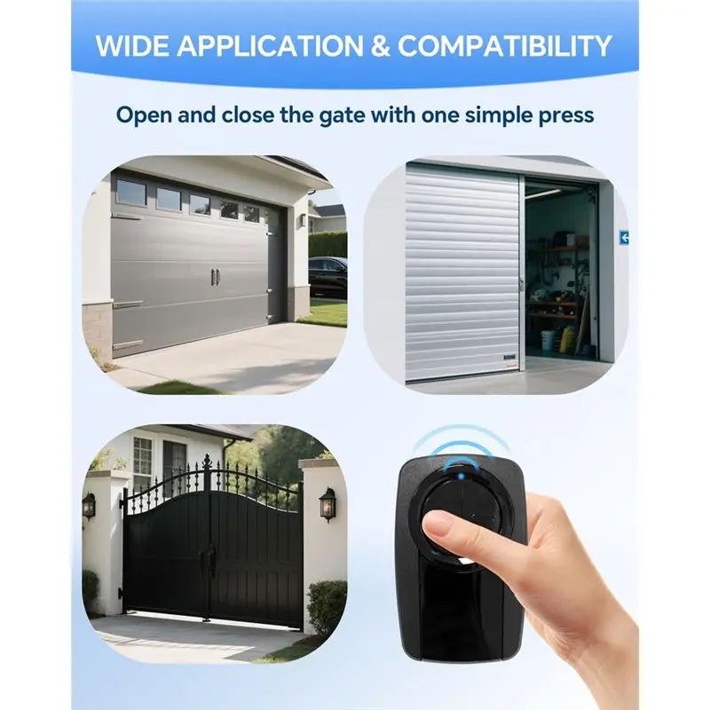 Garage Door Opener Remote for Chamberlain Klik5U-Bk2 Klik3U-for Bk Replacement Clicker 380UT 375UT Universal Programming