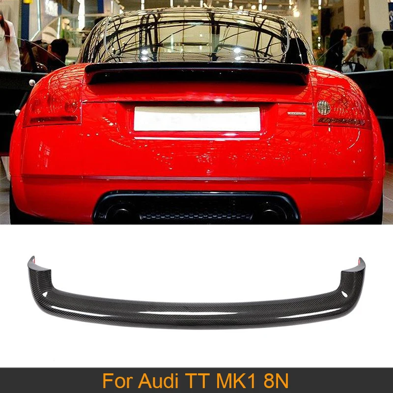 For TT Carbon Fiber Rear Trunk Spoiler Wing Boot Lip For Audi TT MK1 8N 1998 - 2006 Car Rear Trunk Spoiler Wing Sticker