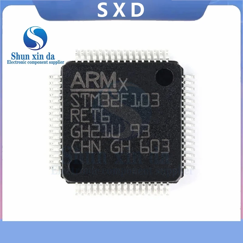 STM32F103RCT6 LQFP-64 STM32F103 RCT6 ARM Cortex-M3 72MHz 2V~3.6V 256KB FLASH RAM：48KB Microcontroller Chip SMD IC