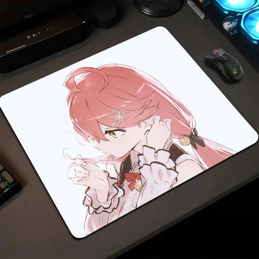 

Sakura Miko Hololive Girl Anime Mousepad Small LockEdge Mouse Pad For Gamers Computer Desk Pad Anti-slip Rubber