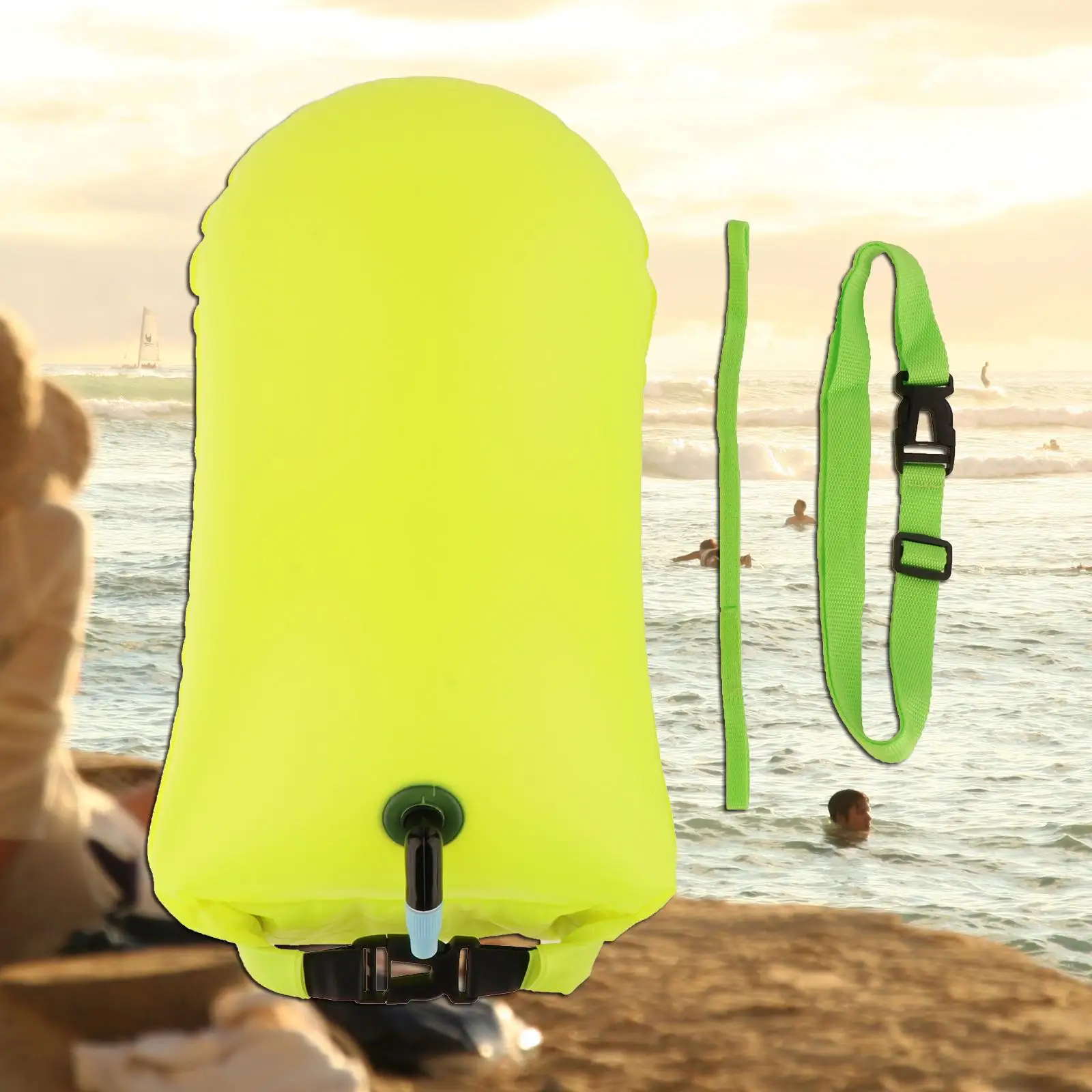 Swim 20l 28l Pvc Float with Drybag for Open Water Swimmers Triathletes Kayakers Divers, Swim Buoy Float