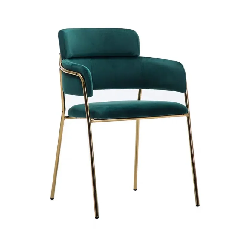 Dessert shop milk tea shop restaurant chair, velvet fabric princess chair negotiation chair