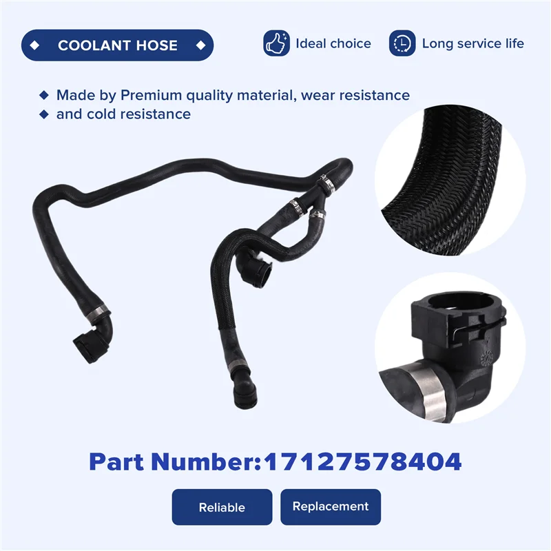 X39A-Шланг охлаждающей жидкости радиатора, автомобильная часть, охлаждающий шланг для BMW 5 серии F10 F11 F18 520Li 523I 530I N52N 17127578404 2010-2013
