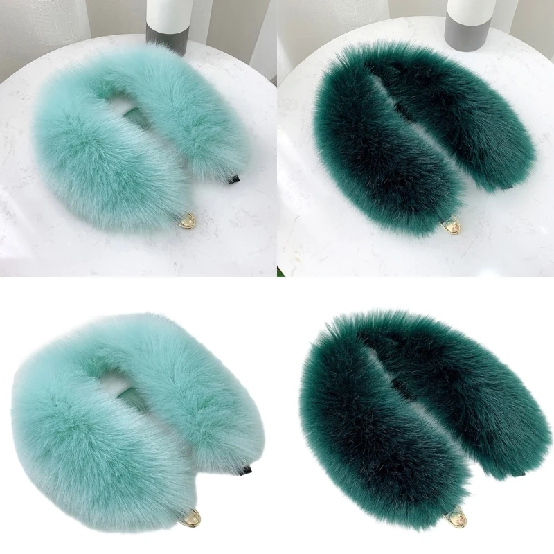 

Luxury Artificial Furs Thickened Winter Scarf Neck Warmer Soft Nylon Accessory Fashion Neck Wrap For Adults Kids