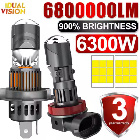 6300W H7 LED Headlights H11 H8 H9 CSP CHIPS 9005 HB3 9006 HB4 9012 Canbus Mini Lights Mini Projector Lens 6800000LM 6000K 12V