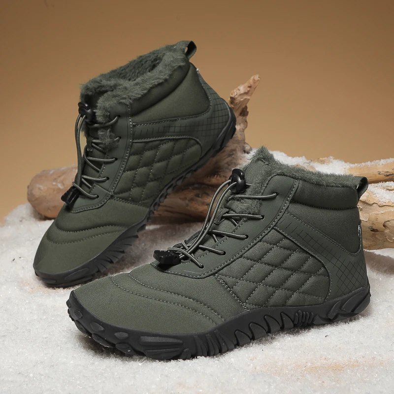 Zapatos de senderismo antideslizantes y resistentes al desgaste, botas de nieve cálidas y gruesas con aislamiento alto, zapatos de Montañismo para clima frío al aire libre