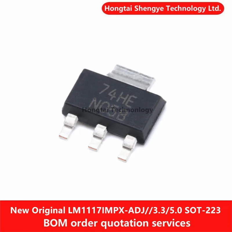 New Original LM1117IMPX-3.3/NOPB LM1117IMPX-5.0 LM1117IMPX-ADJ SOT-223 Linear Regulator Transistor