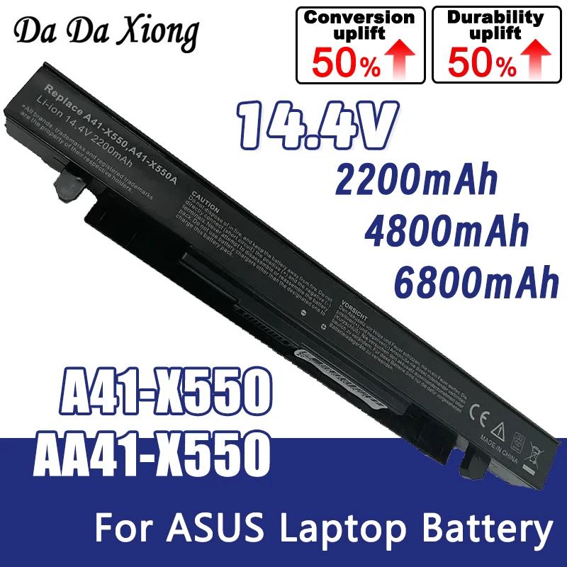 

6800mAh Premium Cell New A41-X550A Laptop Battery for ASUS A41-X550 X450 X550 X550C X550B X550V X450C X550CA X452EA X452C