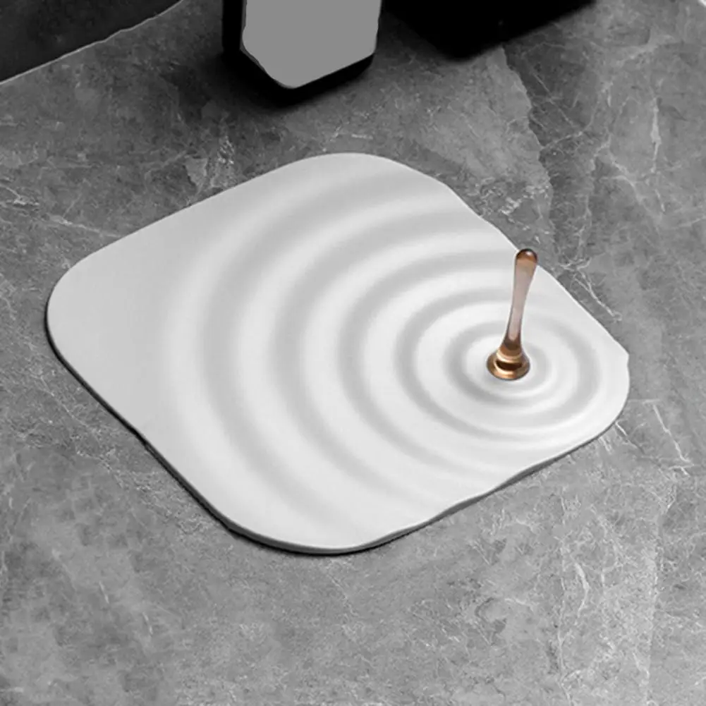 Soft Rubber Floor Drain Cover Teardrop Handle Floor Drain Cover Water-resistant Pvc Silicone Floor Drain Covers for Kitchen