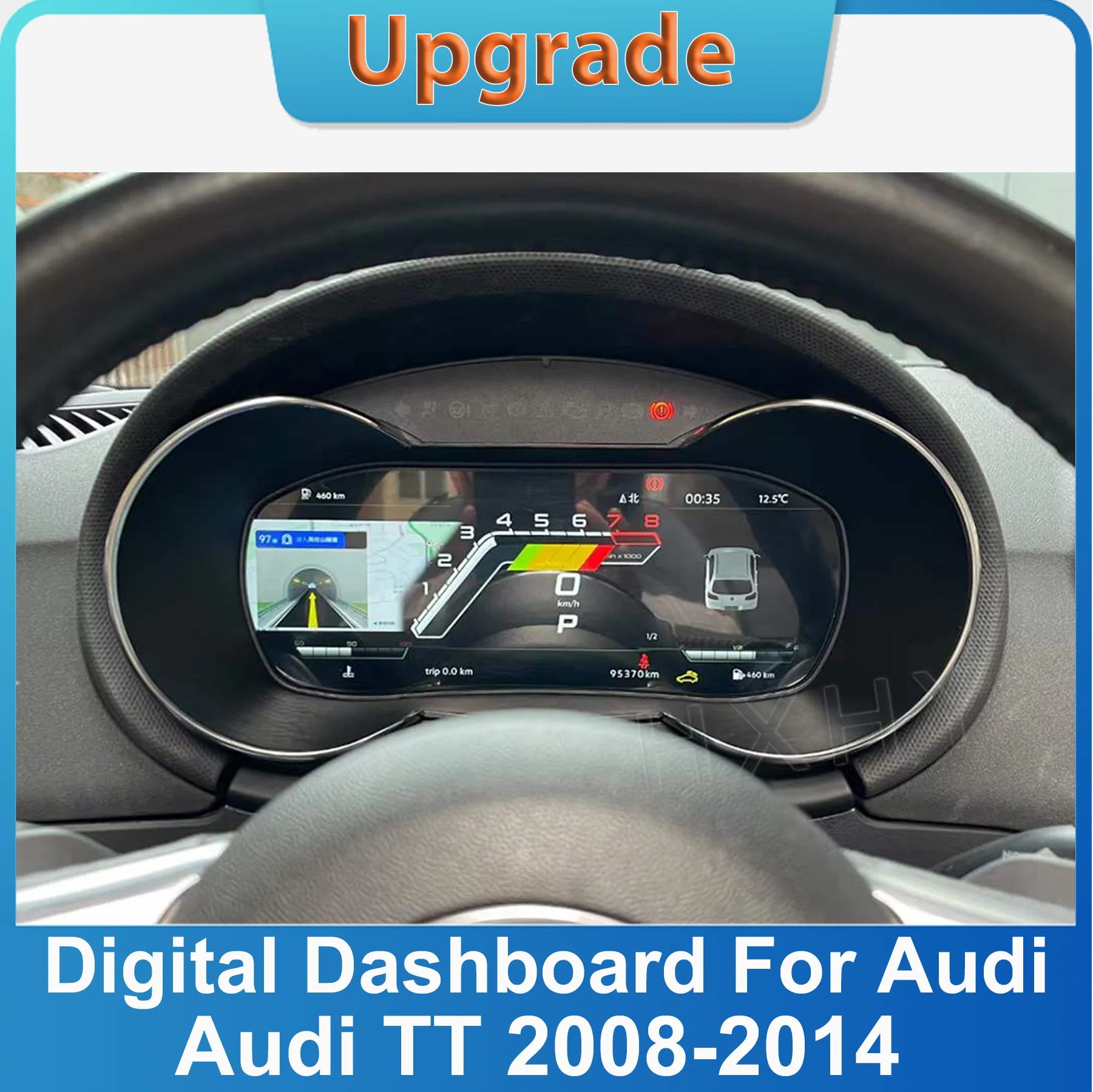 

New Car LCD Digital Cluster For Audi TT 2008-2014 Virtual Cockpit SpeedMeter Dash Screen Instrument Panel Unit Linux System