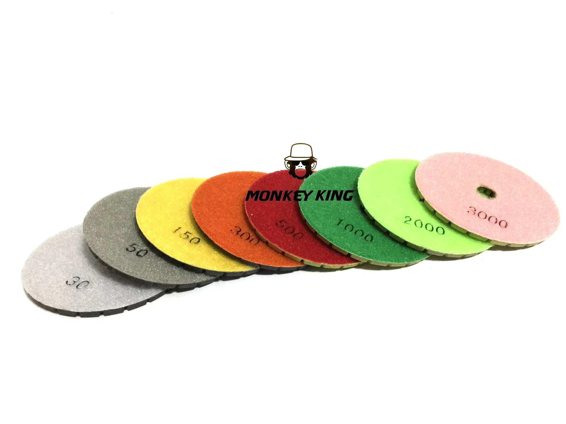 7 Pieces/Lot 4" 4 Inch 100 mm Wet Diamond Polishing Pad for Concrete Granite Marble Cement Terrazo