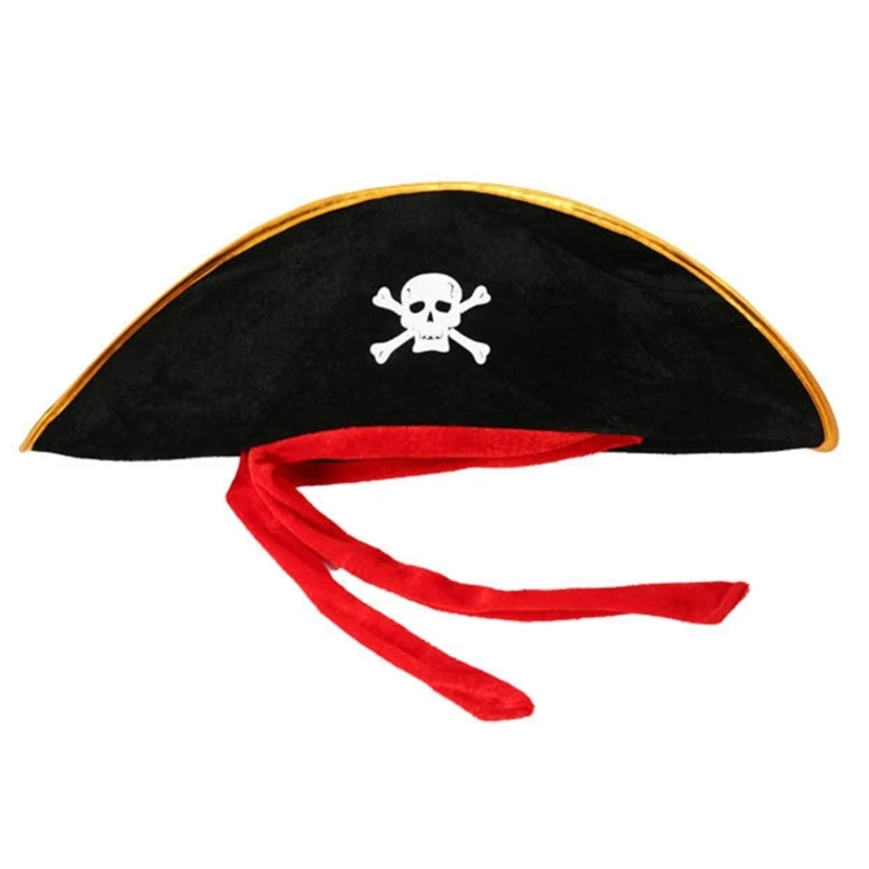 

Pirate Captain Hat Halloween Skull Print Pirate Hat Pirate Party Hats For Kids Pirate Theme Birthday Party Dress up 40JC