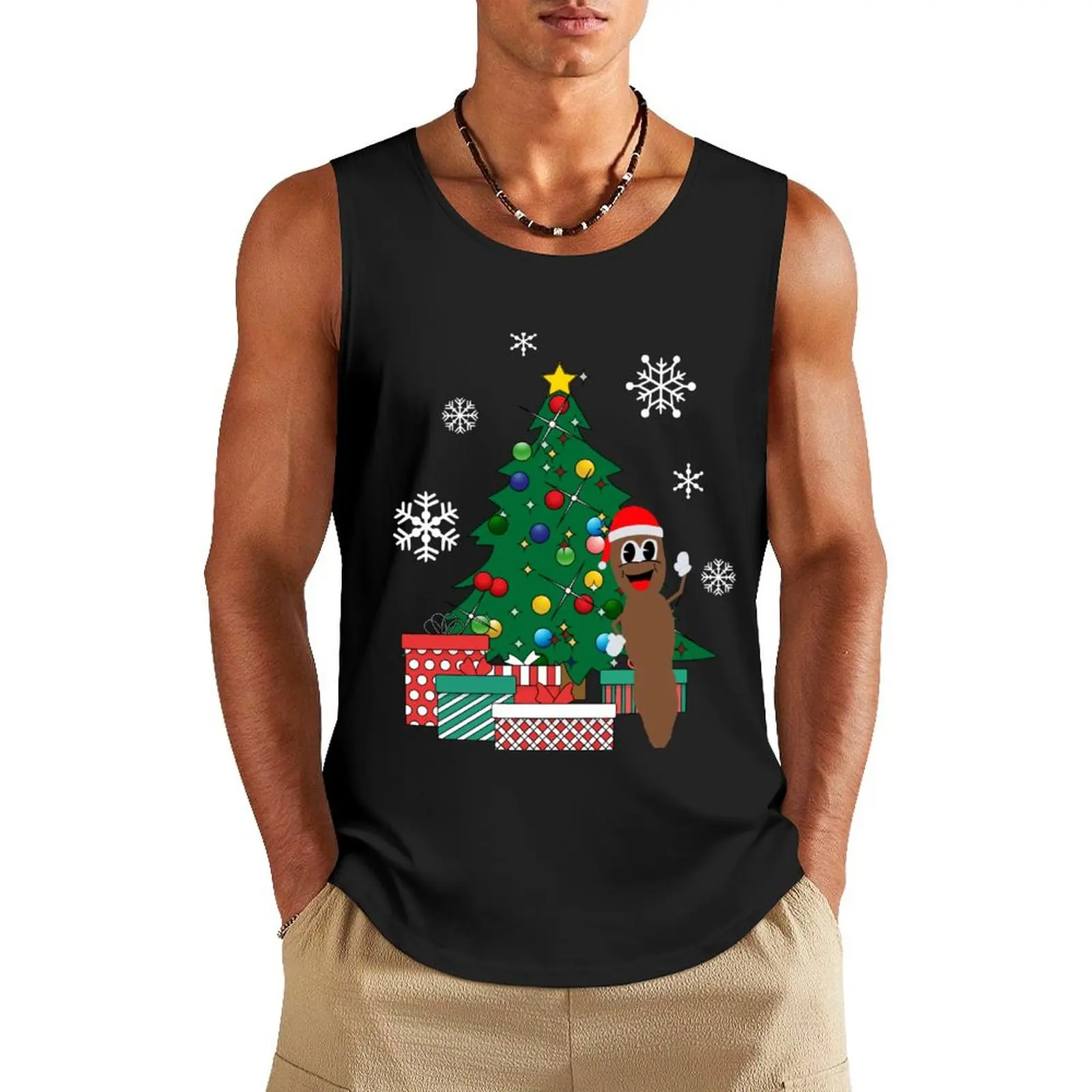 

Mr Hankey Around The Christmas Tree South Park Tank Top Top Men's gym t-shirt