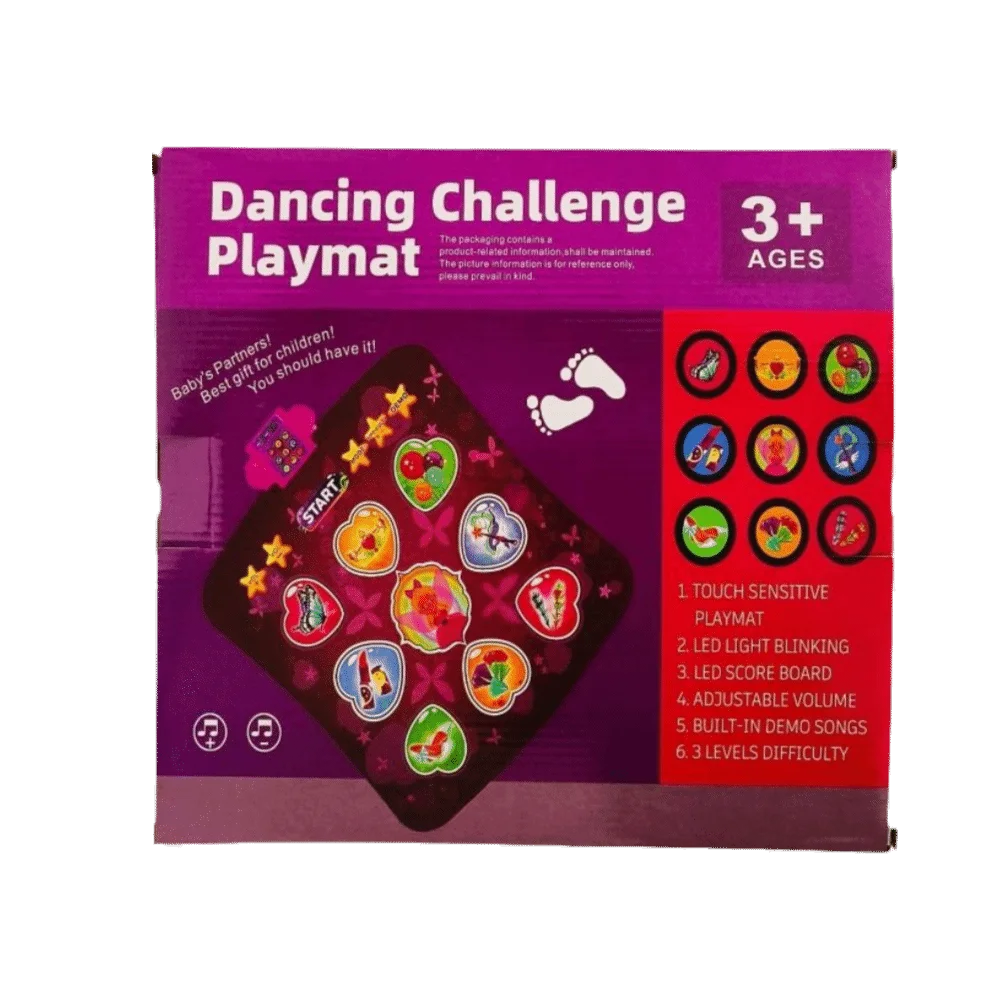 Electronic 9 Music Keys Electronic Dance Mat Light-up 3 Game Modes Dancing Blanket Multifunctional Keyboard Dance Mat