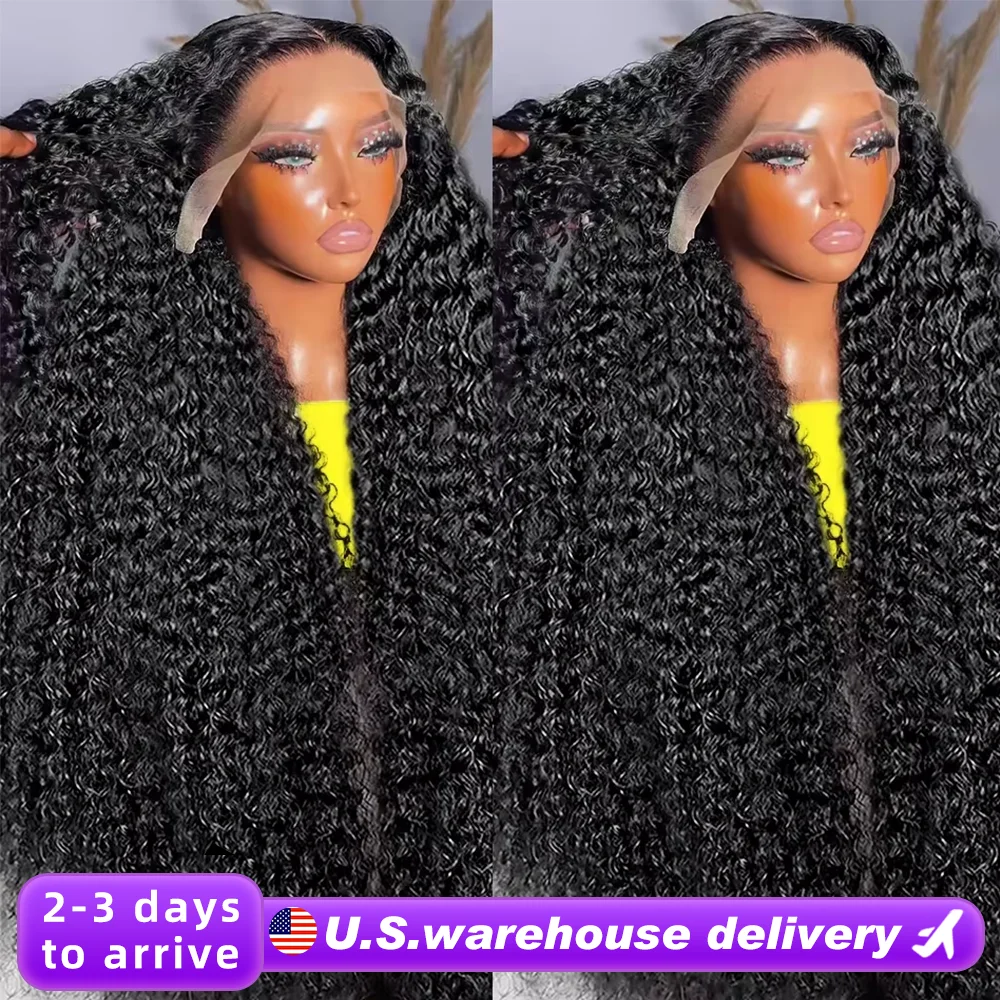 

300 Density Loose Deep Wave 13x6 Hd Lace Front Human Hair Wigs Brazilian 30 40 Inches Curly Water Wave HD 13x4 Lace Frontal Wig