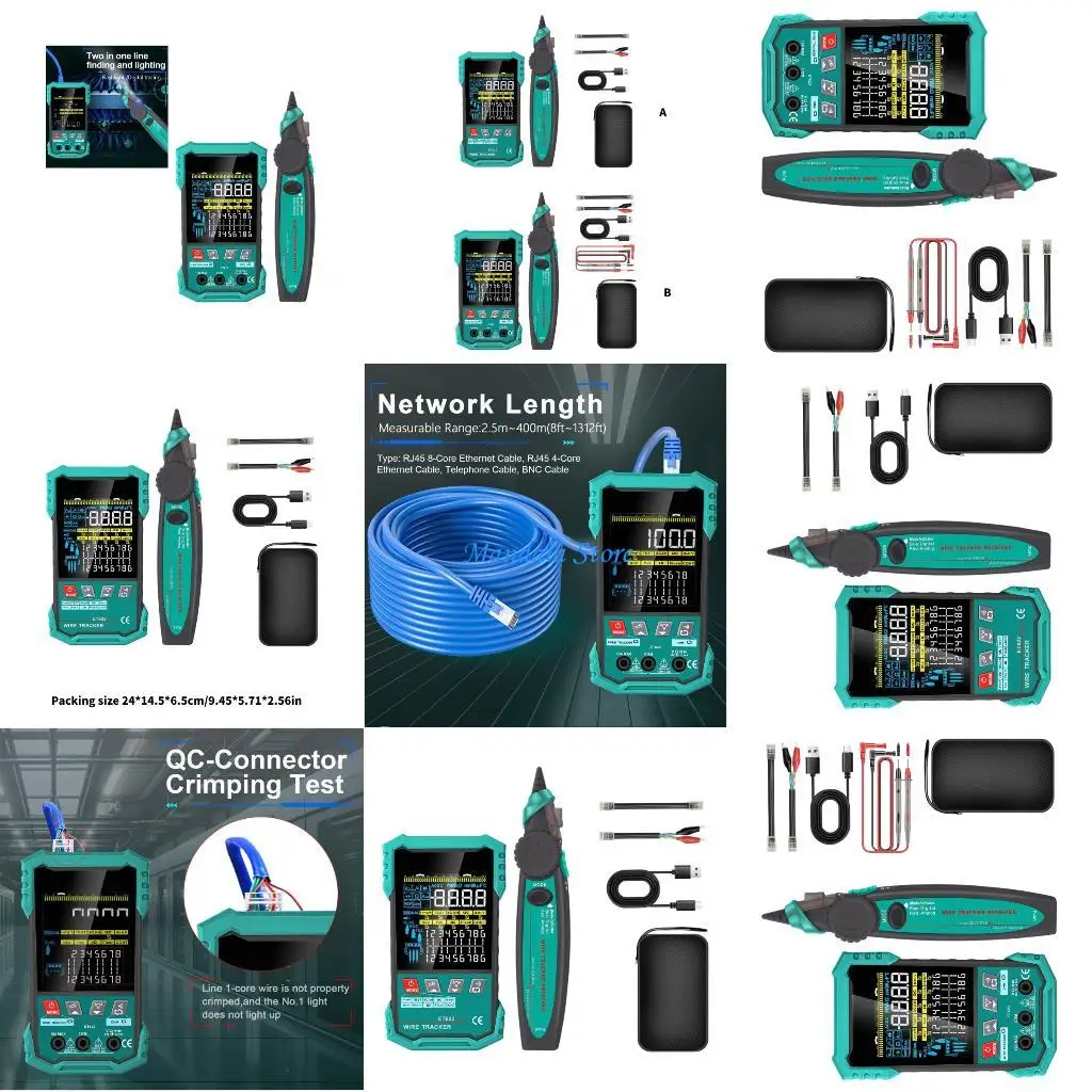 

U2JC Tester Networks Line Finder Trackers Tool With POE Detection For Complex Wiring And Circuit Analysis