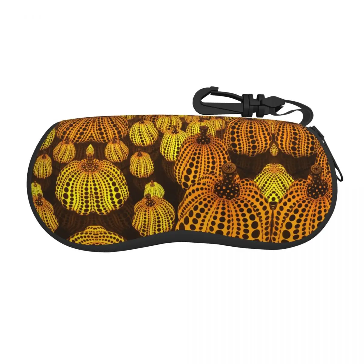 Custom Abstract Art Yayoi Kusama Pumpkin Shell Glasses Case Unisex Fashion Aesthetic Eyeglasses Case Sunglasses Protector Box