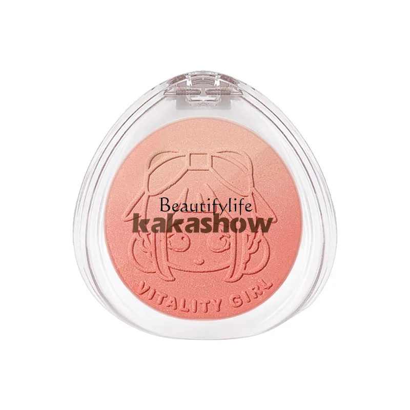 Vitality girl gradual change blush matte fine flash white peach milk tea color rouge