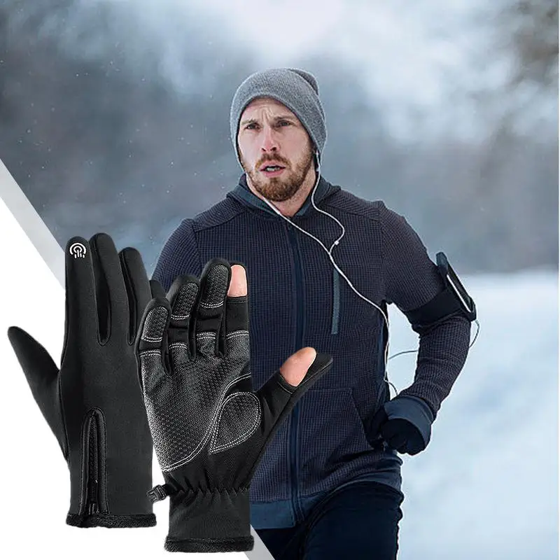 

Windproof Running Mittens Waterproof Screen Touch Running Mittens Windproof Fall Mittens Wear-Resistant Mitten For Walking