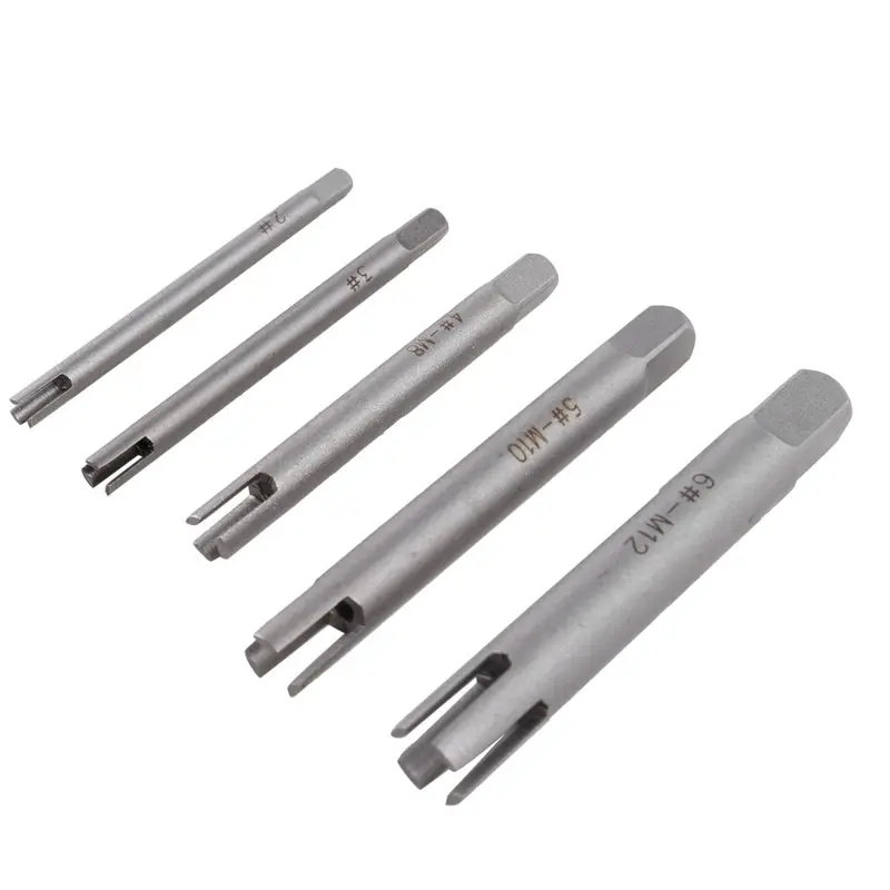 ABWZ-Double Head Hex Forged Screw Extraction Tool-5PCS M10 Screw Tap Extractor Set For Removing For Broken Screws