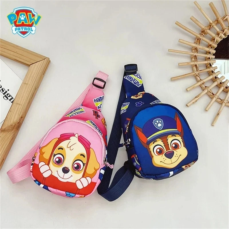 Mini Paw Patrol Chest Bag Kids Children Outdoor Shoulder Bags Boys Girls Paw Patrol Bag Costume Accessories Students Baby Bag