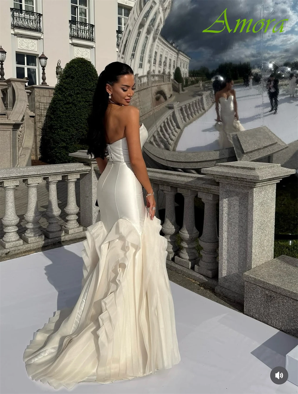 Элегантное вечернее платье без бретелек по индивидуальному заказу, изысканные шифоновые платья для особых случаев и нежные свадебные платья русалки