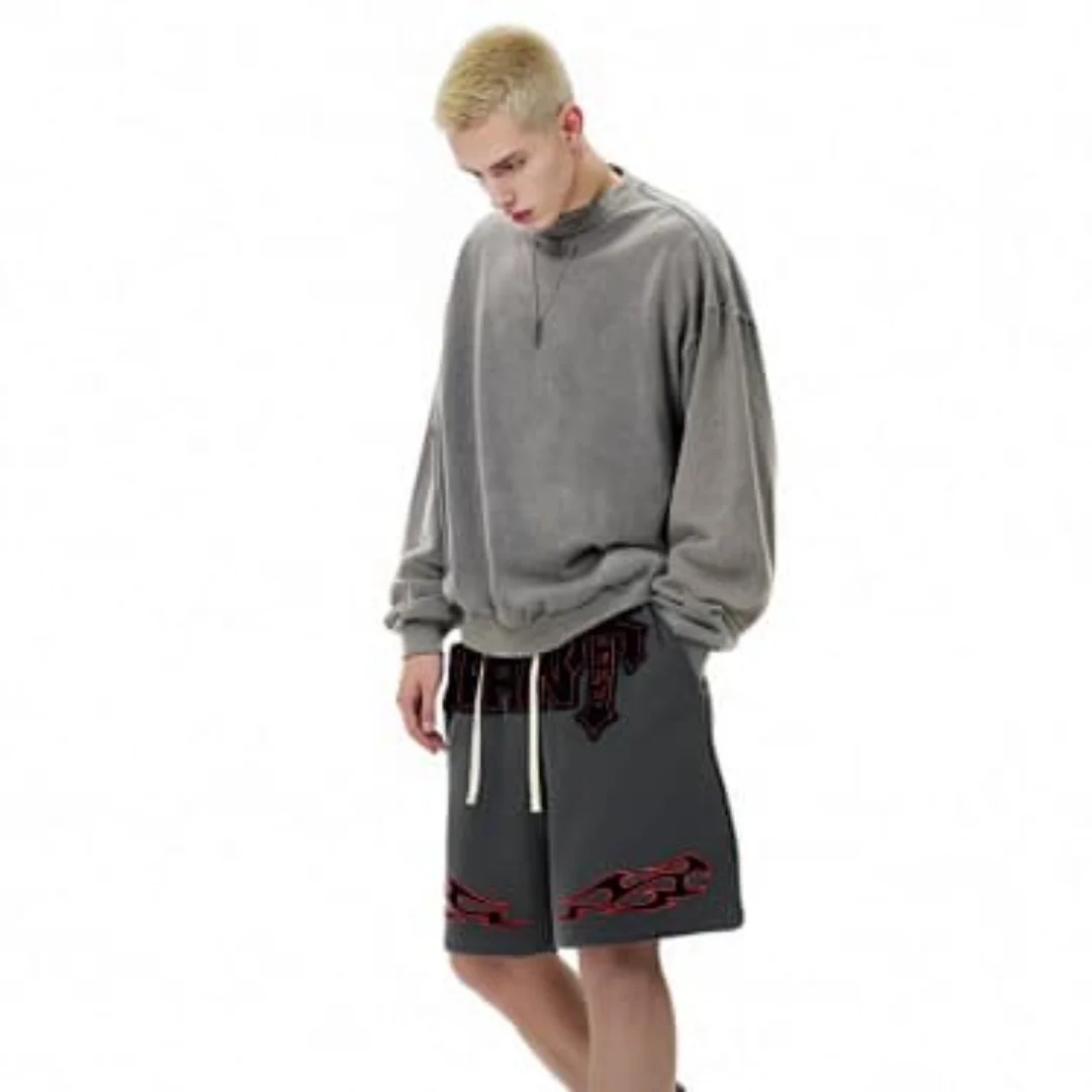 

European popular summer and spring style cross-shaped American patchwork embroidered classic blended cotton short pants