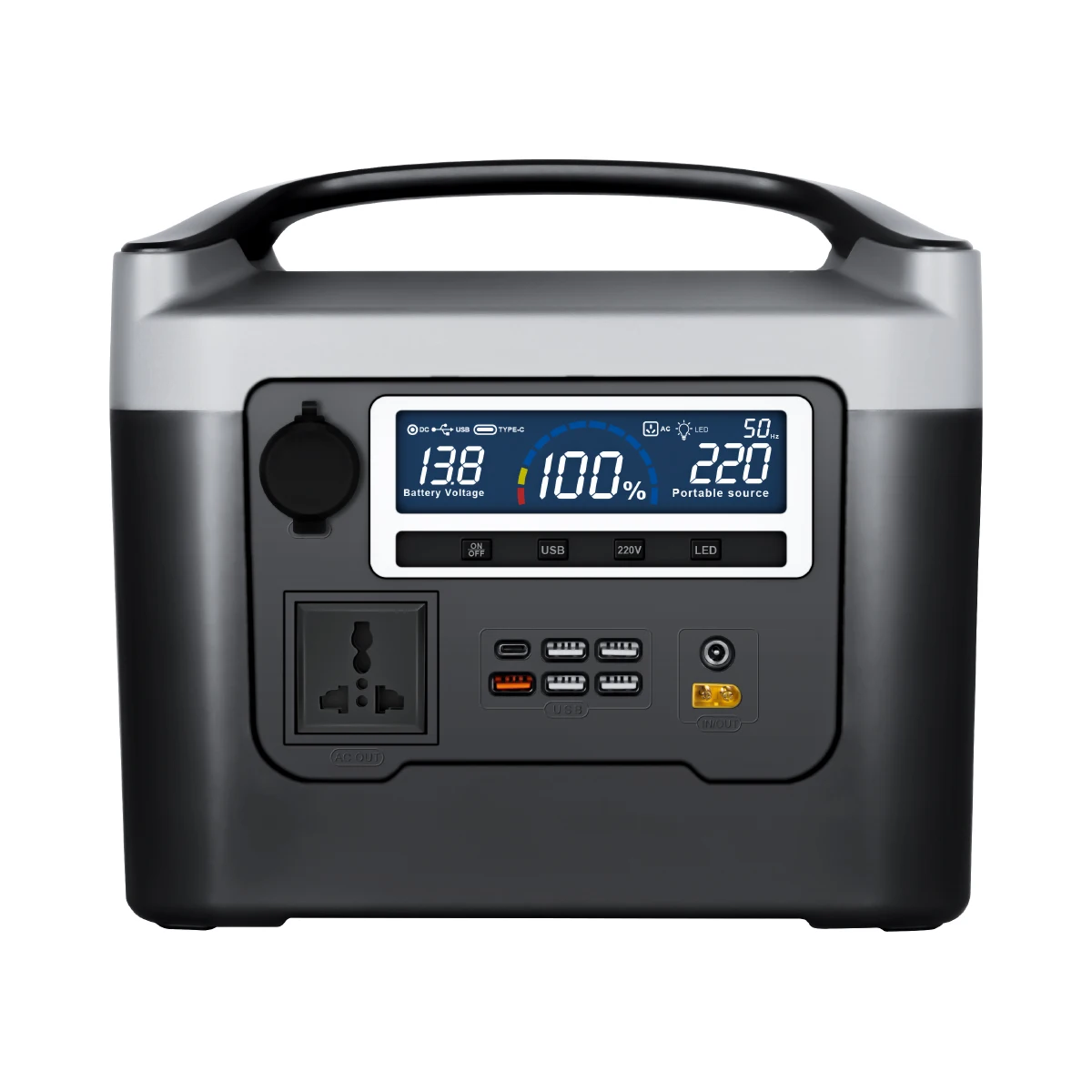 

Multifunctional Outdoor Solar Power Bank Station Charging Batter Power Station Portable Solar Generator for Camping