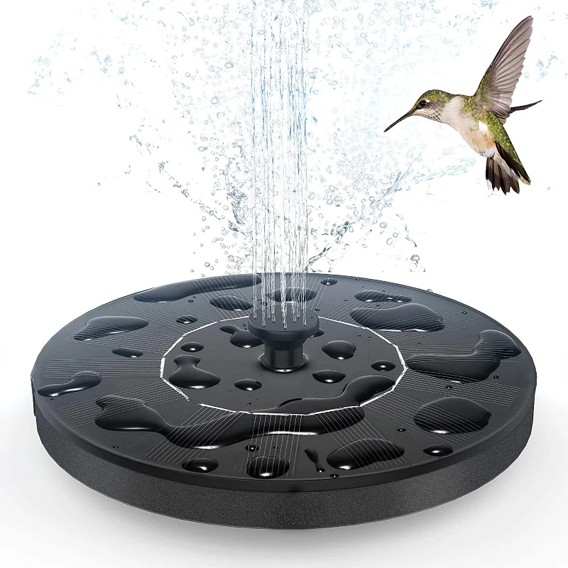 Mini Solar Water Fountain Pool Pond Waterfall Fountain Garden Decoration Outdoor Bird Bath Solar Powered Fountain Floating Water