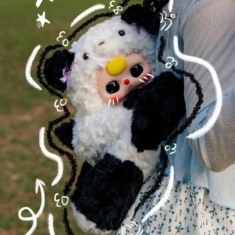 เด็กสาม Hug Baby Series กล่องตาบอดไวนิล Face Plush กระเป๋าเป้สะพายหลัง Mystery กล่อง Kawaii ตุ๊กตากระเป๋าสาว Surprise ของขวัญวันเกิด