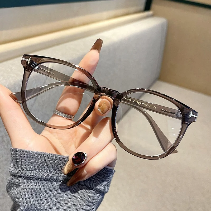 Women\'s New Face-Looking Small Glasses Frame Face without Makeup Gadget Plain Glasses Men\'s Fashion Degrees 0-6.00