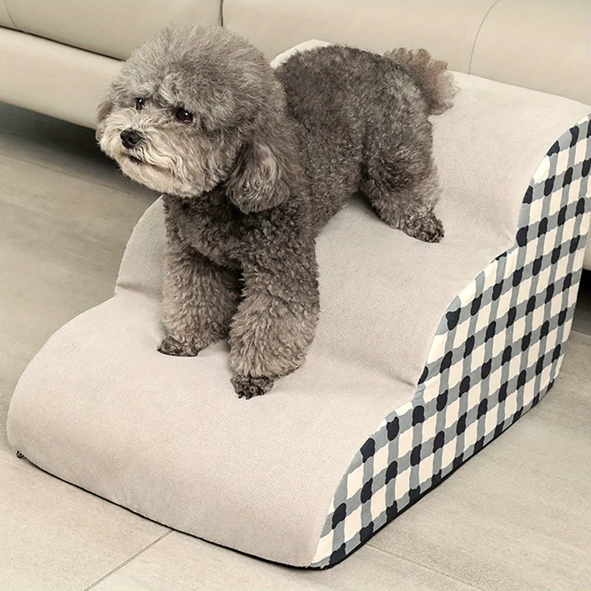 Pet 2/3 Steps High Density Foam Dog Secure Stairs Ramps Non-Slip Pet Steps for Older Dogs Pet with Joint Pain Sofa Bed Ladder - Image 2