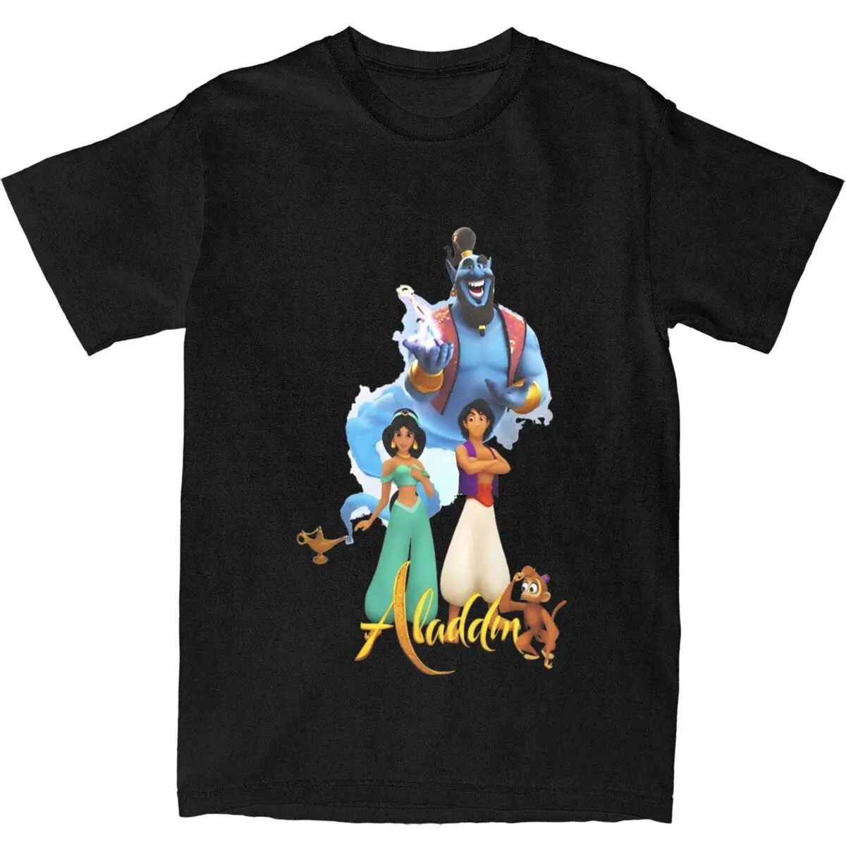 Men's T Shirt   Aladdin Jasmine Cartoon T Shirts Harajuku Summer Tee Shirt Y2K Fun Casual Cotton Tops Gift Idea