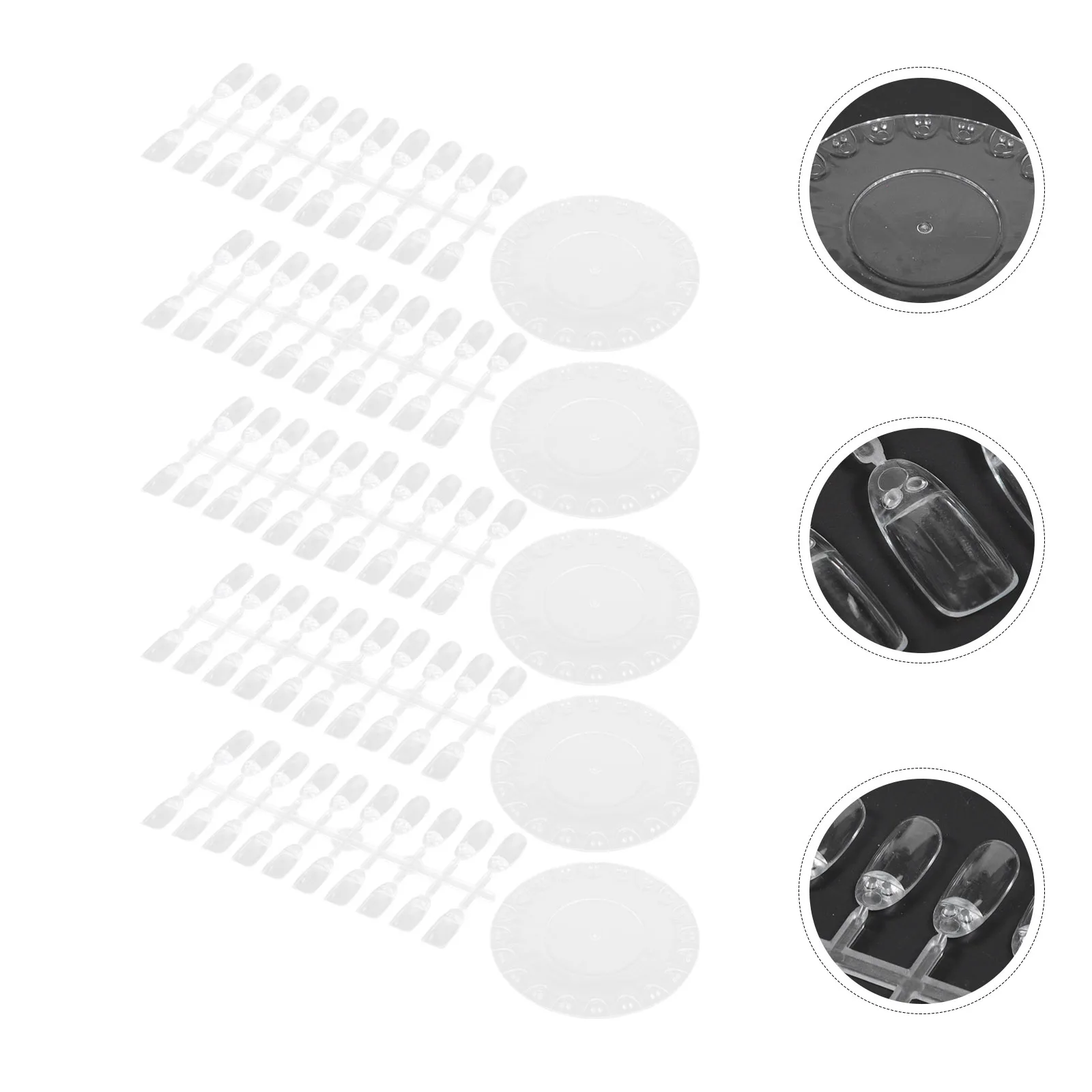 5 مجموعات من بطاقات ممارسة لون الأظافر على شكل دائري لصالونات التجميل أداة مانيكير لوحة عرض طلاء الأظافر لوحة ألوان طرف أظافر وهمية #3