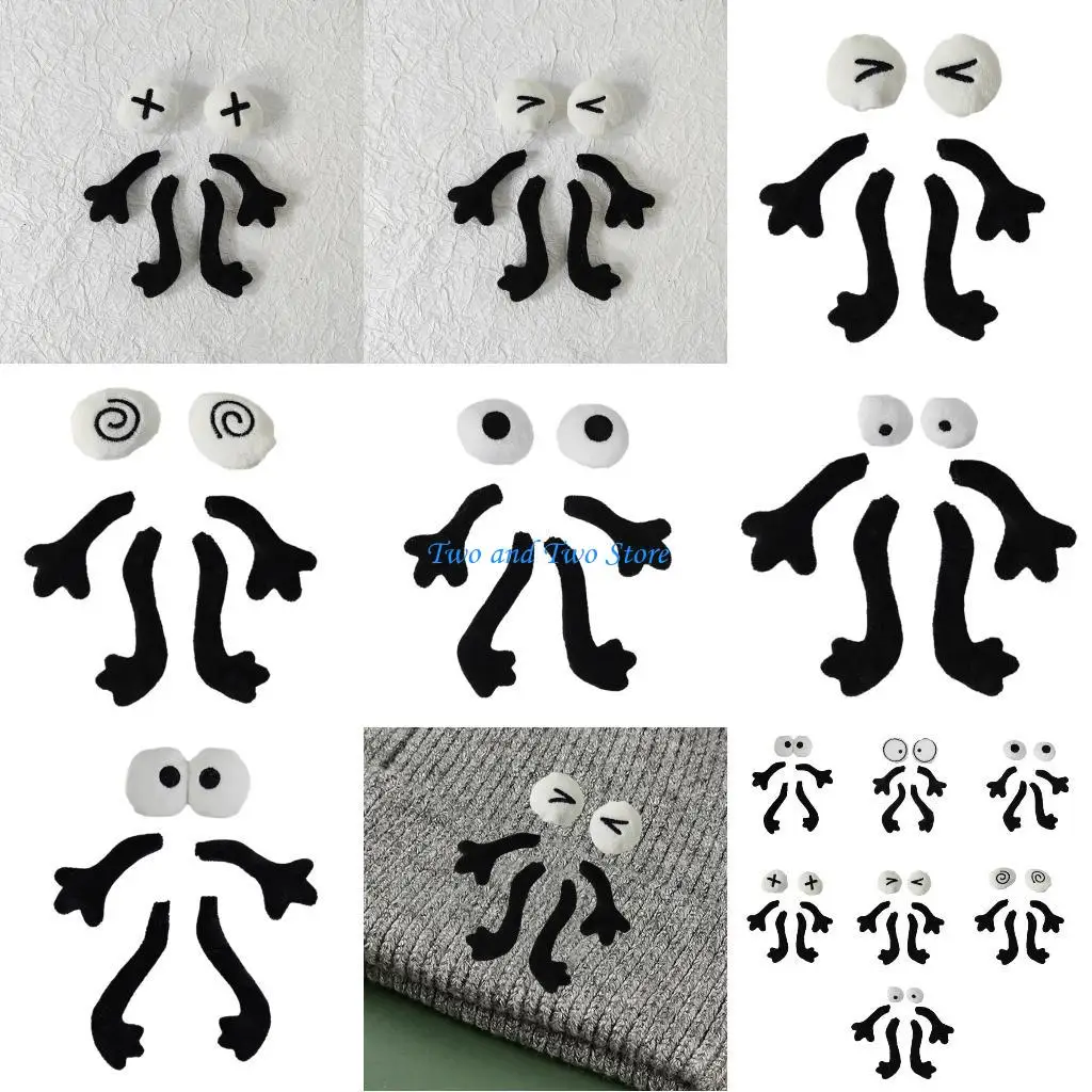 HX6F 1 компл., милая аппликация в форме глаз/конечностей с мягкой подкладкой для изготовления тканевых шапок своими руками, для