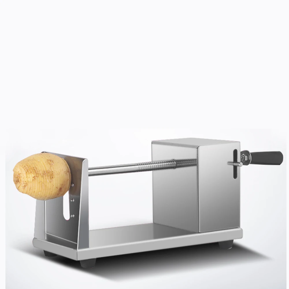 Stainless Steel Hand Rotating Potato Tower Machine Manual Potato Cyclone Potato Chip Machine Tornado Cyclone Potato Machine