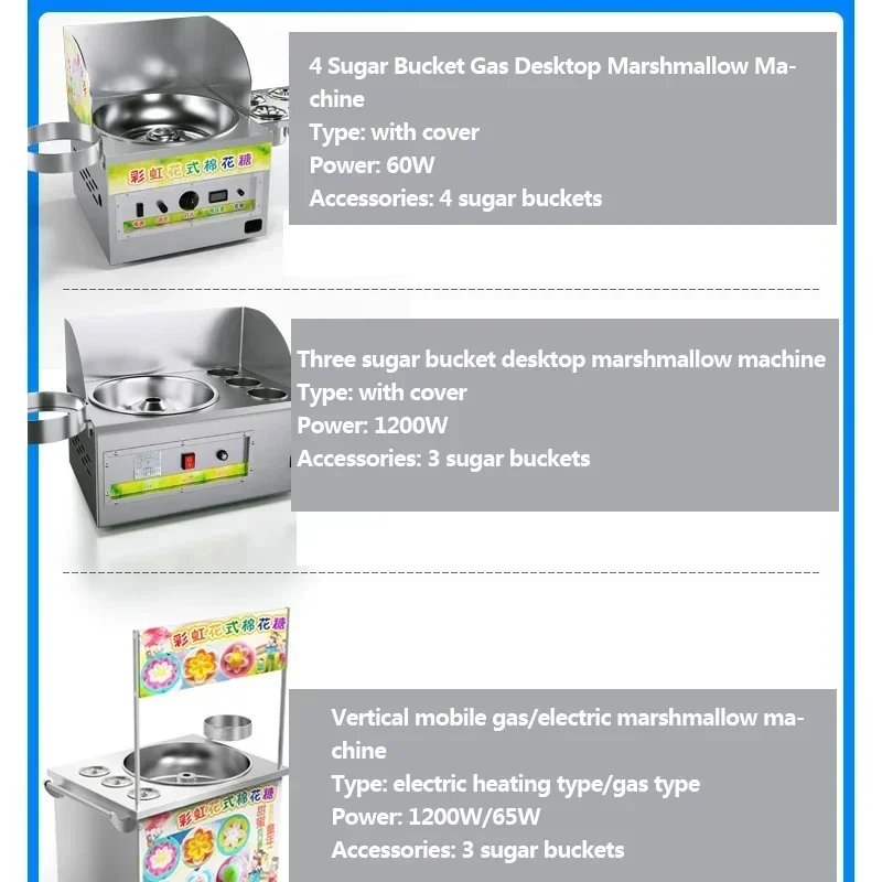 Stainless Steel Luxury Diy Handmade Cotton Candy Making Machine Fancy Drawing Cotton Candy Machine 12V