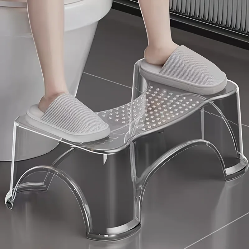 Modern design high toilet seat with waterproof anti-slip footrest, thick squatting platform for adults and elderly image 4