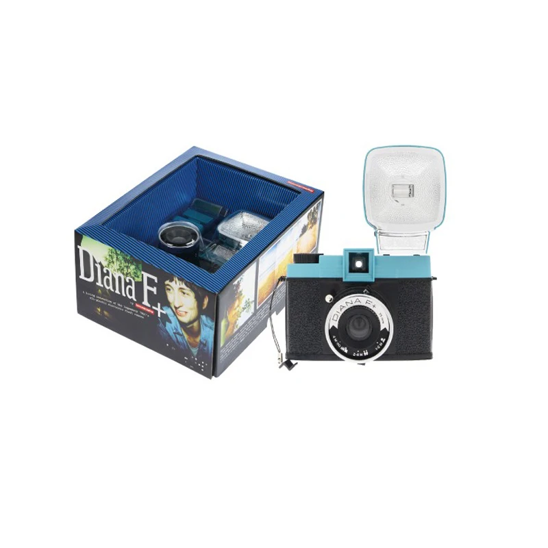 For Lomography Diana F+ Medium Format Camera Retro 120 Film camera with Flash Film Camera Vintage Music Magic Film