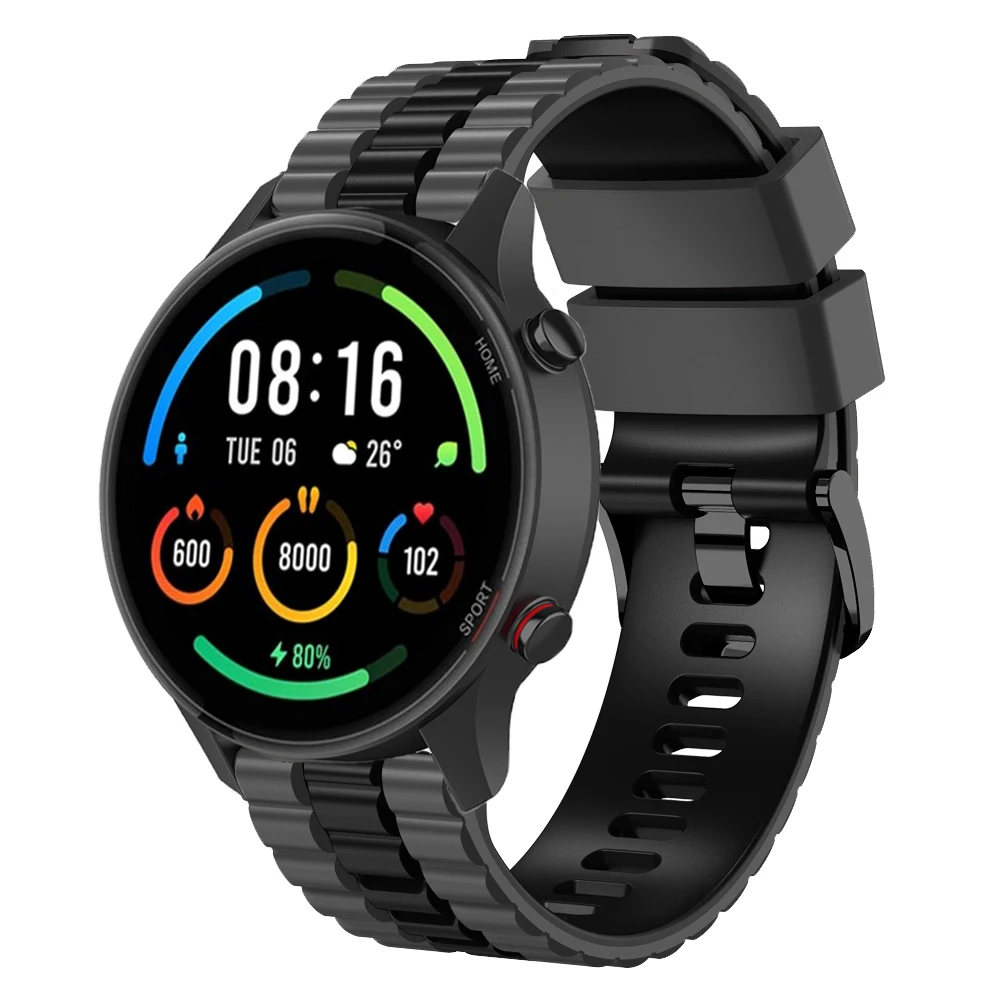 Ремешок силиконовый для Xiaomi Mi Watch Color / Color 2, сменный Браслет для Mi Watch S1 Pro / Active S2 46 мм, 22 мм