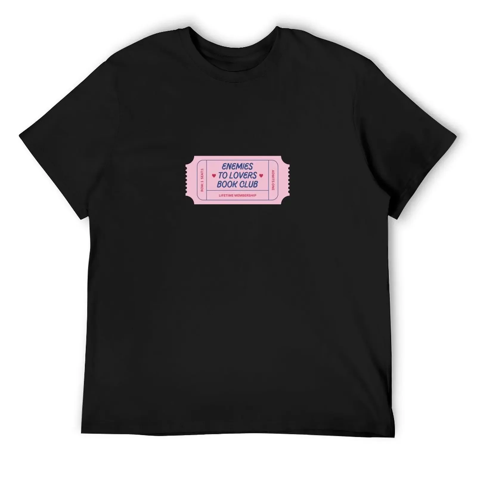 

enemies to lovers book club ticket - pink and blue T-Shirt custom t shirt anime stuff mens vintage t shirts